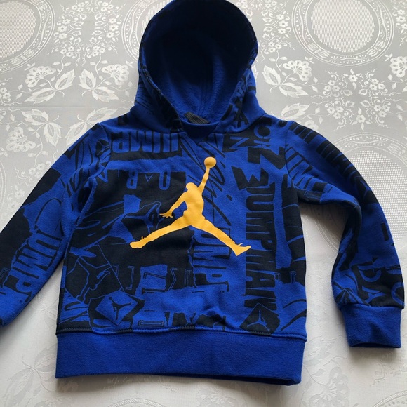 Jordan Blue Sweatshirt Hoodie Toddler Boys Size 2T Long Sleeves Printed Logo Top - Picture 11 of 16